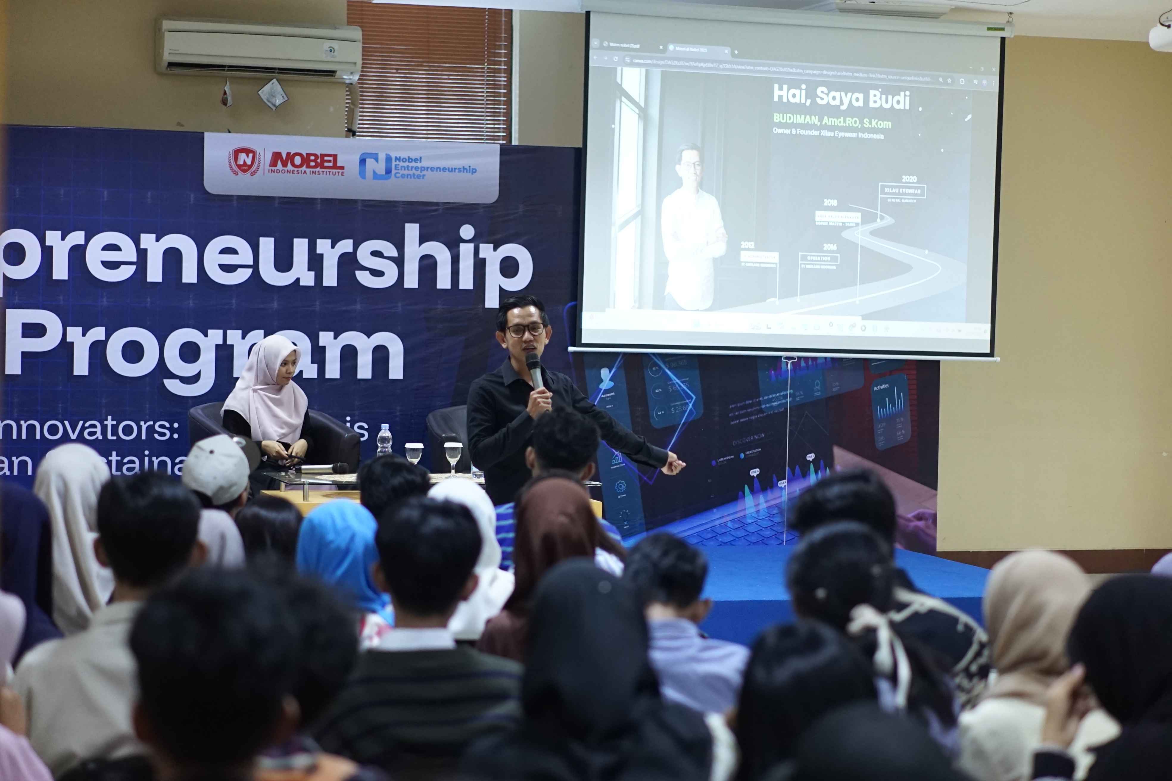 Mahasiswa Pascasarjana Nobel Indonesia Didapuk Jadi Pembicara dalam Entrepreneurship Basic Program
